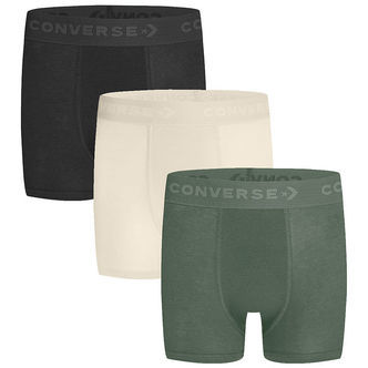 Converse Boxershorts - 3-pak - Sort/Hvid/Armygrøn