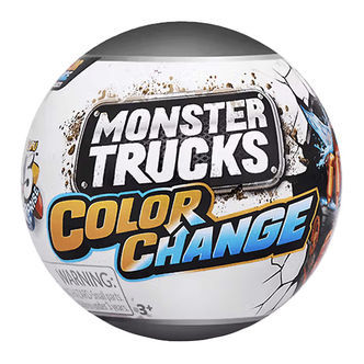 5 Surprise Kugle m. Overraskelse - Monster Trucks - Color Change