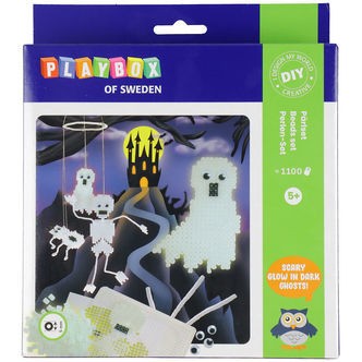 Playbox Perlesæt - Selvlysende Perler - 1100 stk