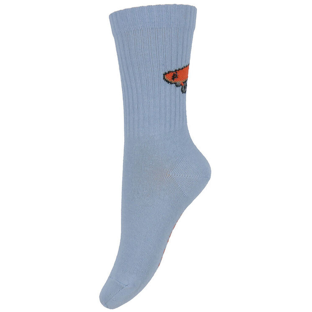 Melton Strømper - Faded Denim m. Skateboard