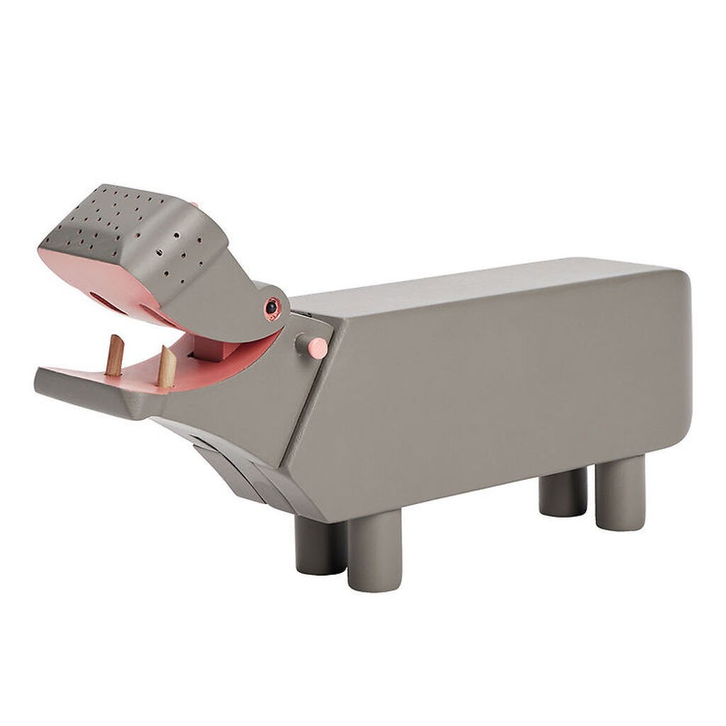 Kay Bojesen Træfigur - Flodhest - 19 cm - Grå