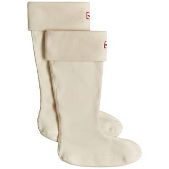 Hunter Fleece Støvlestrømper - Lang - White