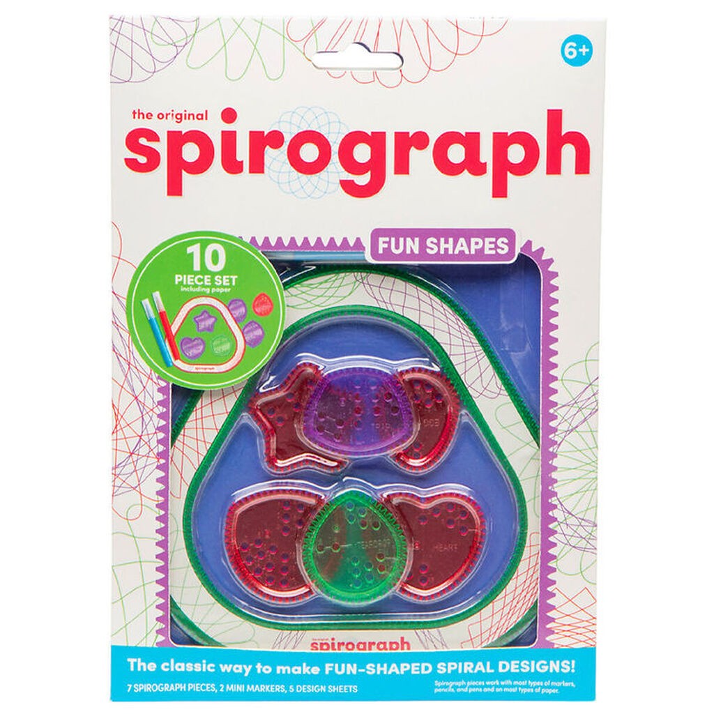 Spirograph Tegnesæt - 10 dele - Value - Fun Shapes