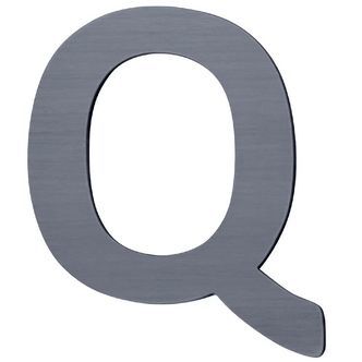 Sebra Træbogstaver - Q - Grå