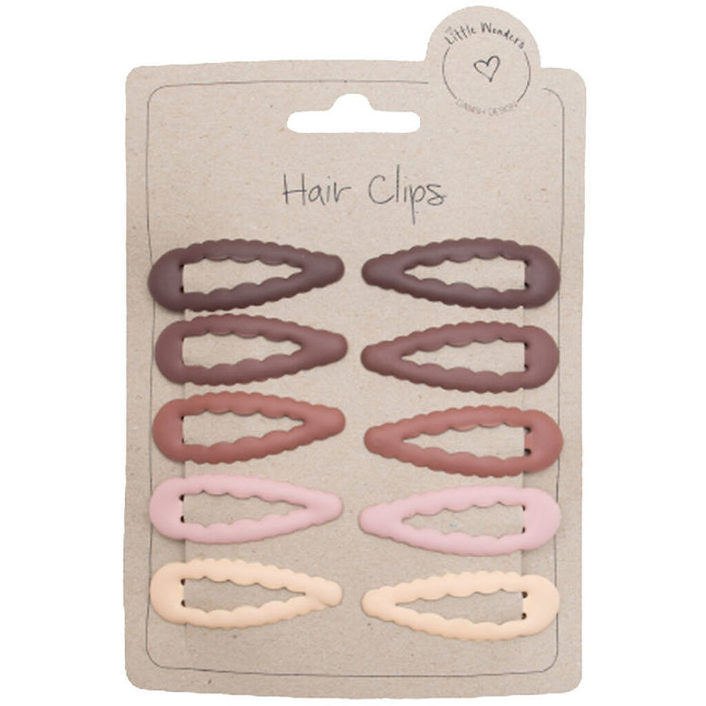 Little Wonders Hårspænder - 10-pak - Brune Farver