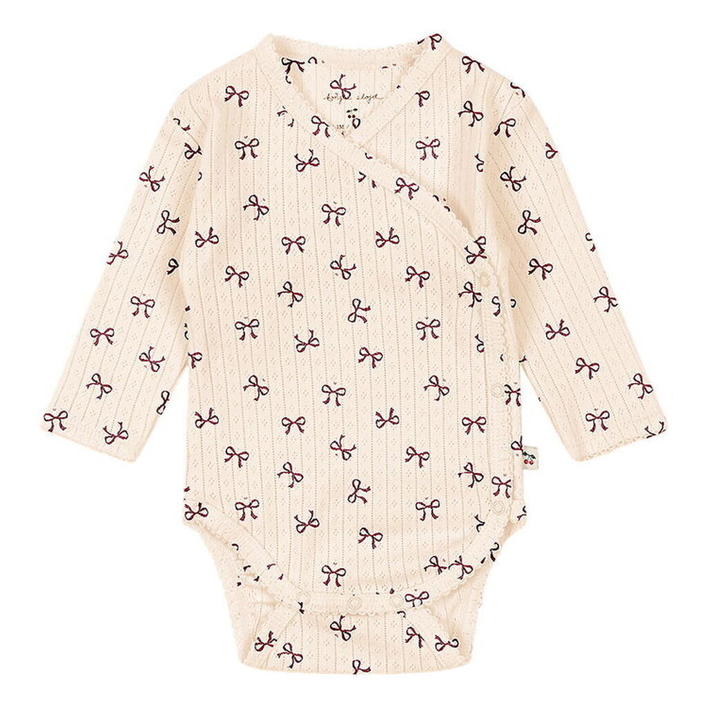 Konges Sløjd Slå-om Body l/æ - Minnie - Bow Rouge