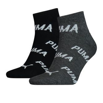 Puma Ankelstrømper - Quarter - 2-pak - Sort/Grå