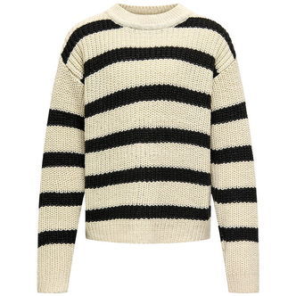 Kids Only Bluse - Strik - Noos - KogJusty - Eggnog/Black