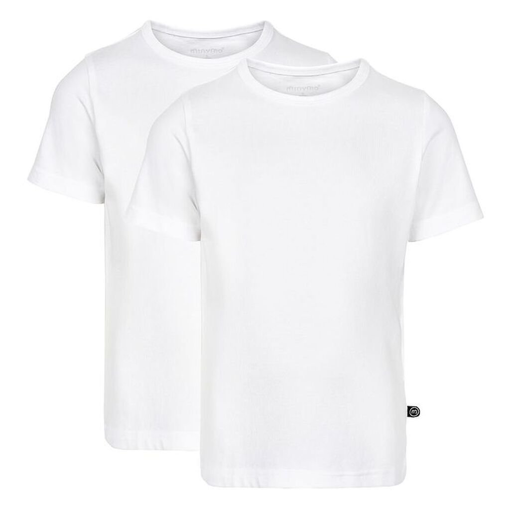 Minymo T-shirt - 2-pak - Hvid