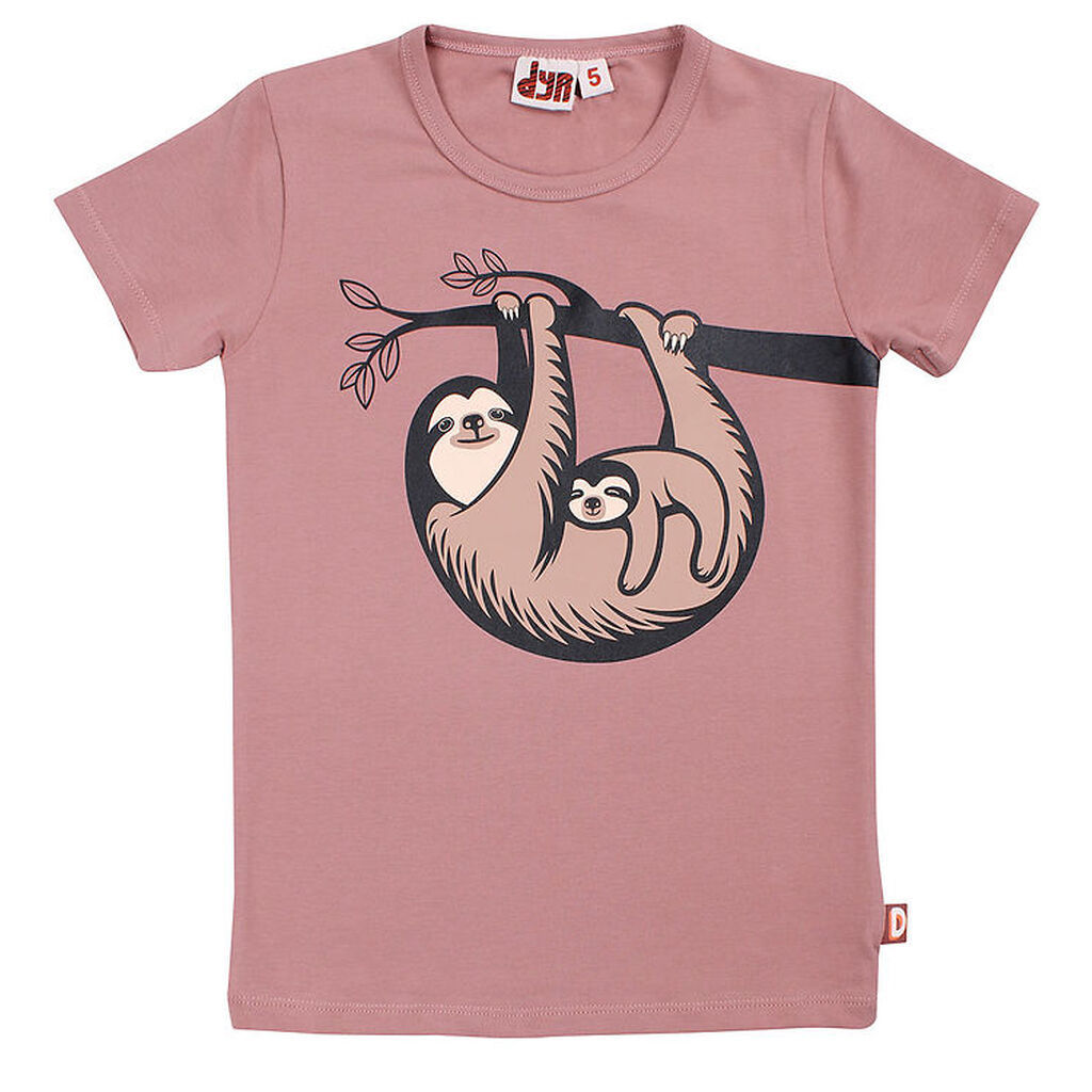 DYR T-shirt - DyrGrowl - Dk Rose Beige Dovendyr Mor
