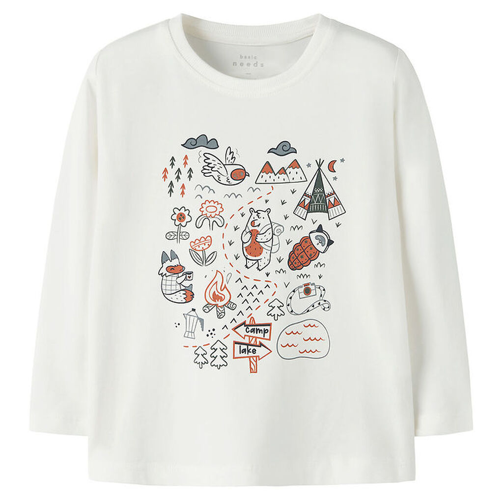 Name It Bluse - NmmVux - Cloud Dancer/Map