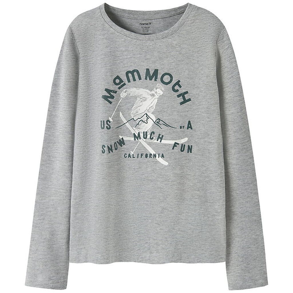 Name it Bluse - NkmVux - Grey Melange/Snow