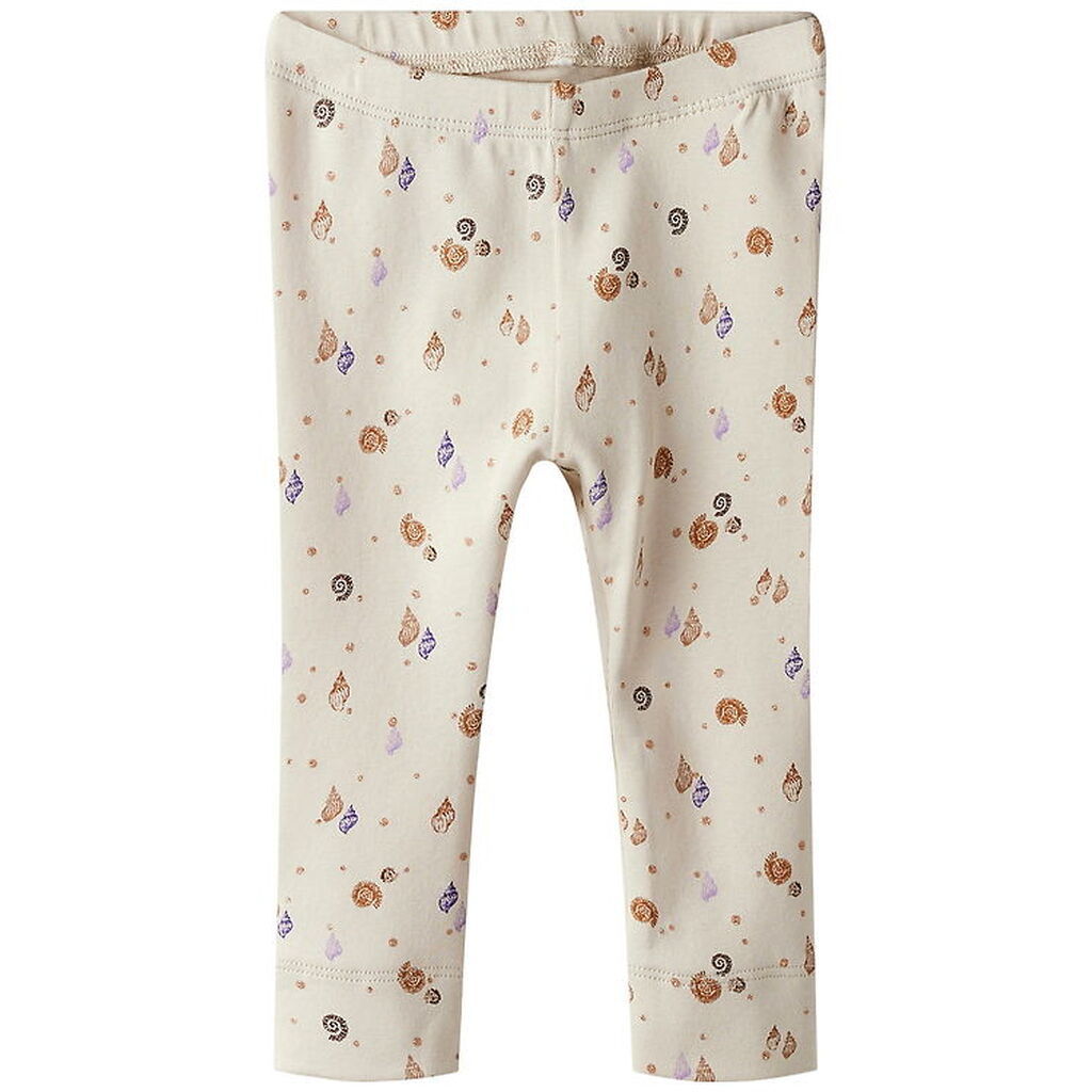 Name It Leggings - NbfHiline - Sandshell m. Glimmer