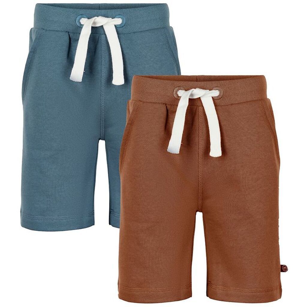 Minymo Shorts - 2-pak - Toffee/Aquagrøn