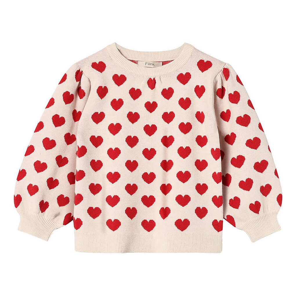 Fliink Bluse - Strik - Alon - Pompeian Red/Sandshell