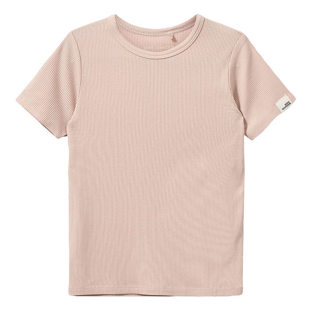 Sofie Schnoor T-Shirt - Rib - PiperSK - Light Rose