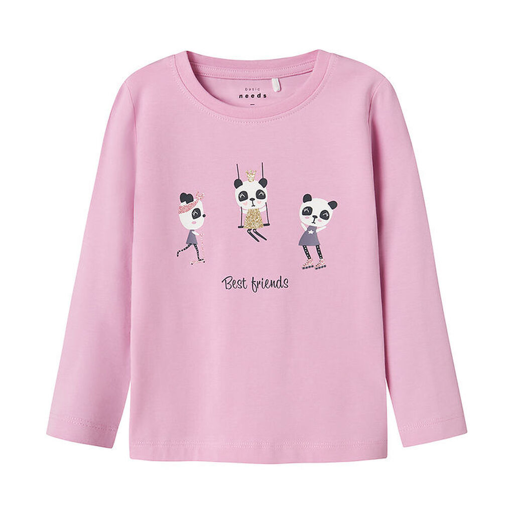 Name It Bluse - NmfVix - Pastel Lavender m. Glimmer