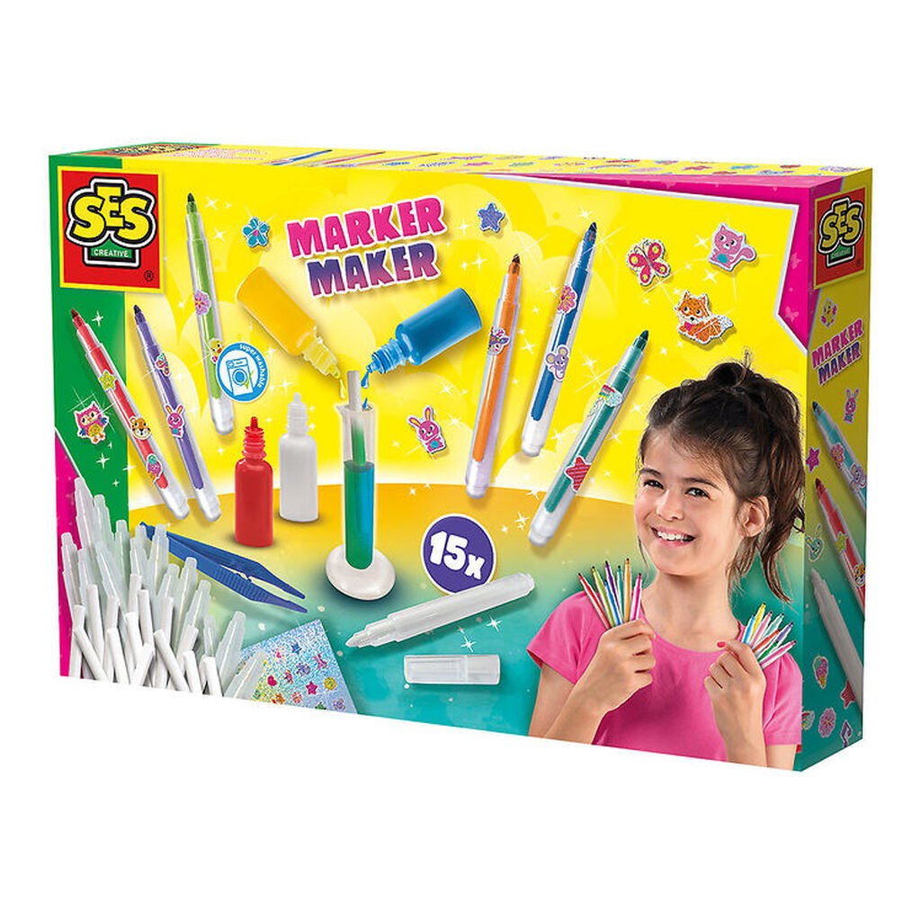 SES Creative Kreasæt - Lav Dine Egne Tusser - 15 Farver