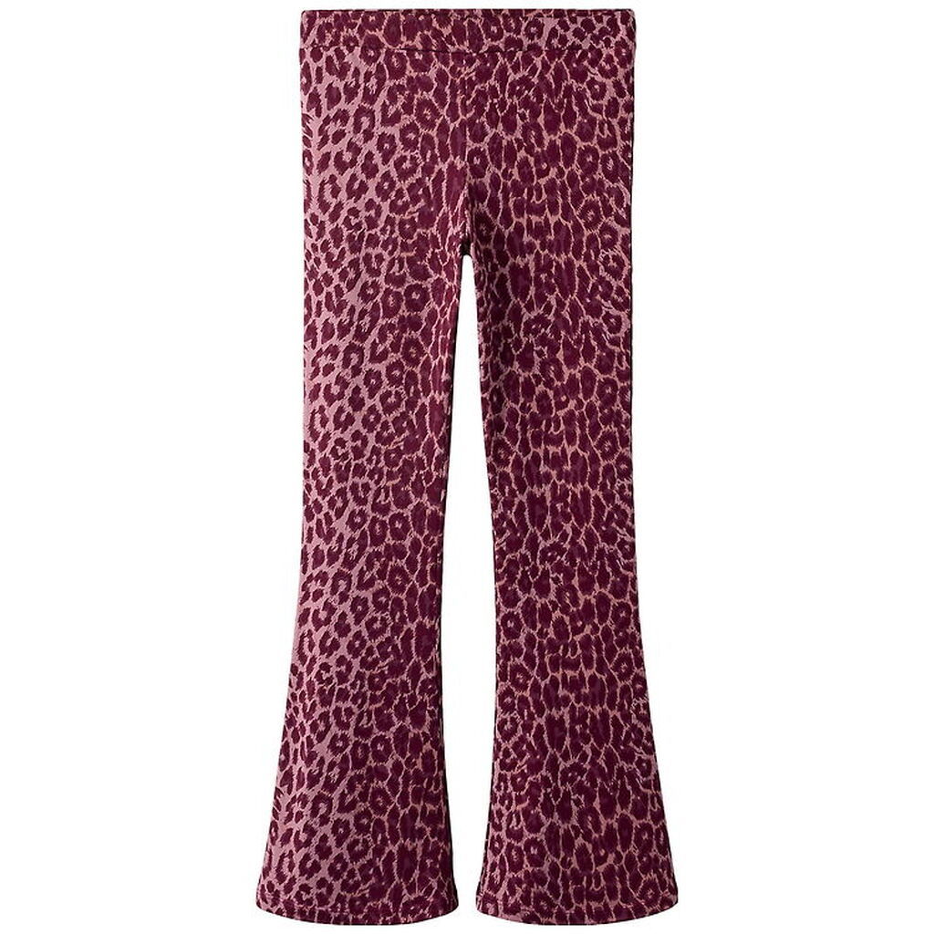 Name It Bukser - NkfNuni - Grape Shake m. Leopardprint