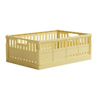 Made Crate Foldekasse - Maxi - 48x33x17,5 cm - Lemon Cream