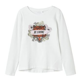 Name It Bluse - NkfVix - Bright White/Be Strong