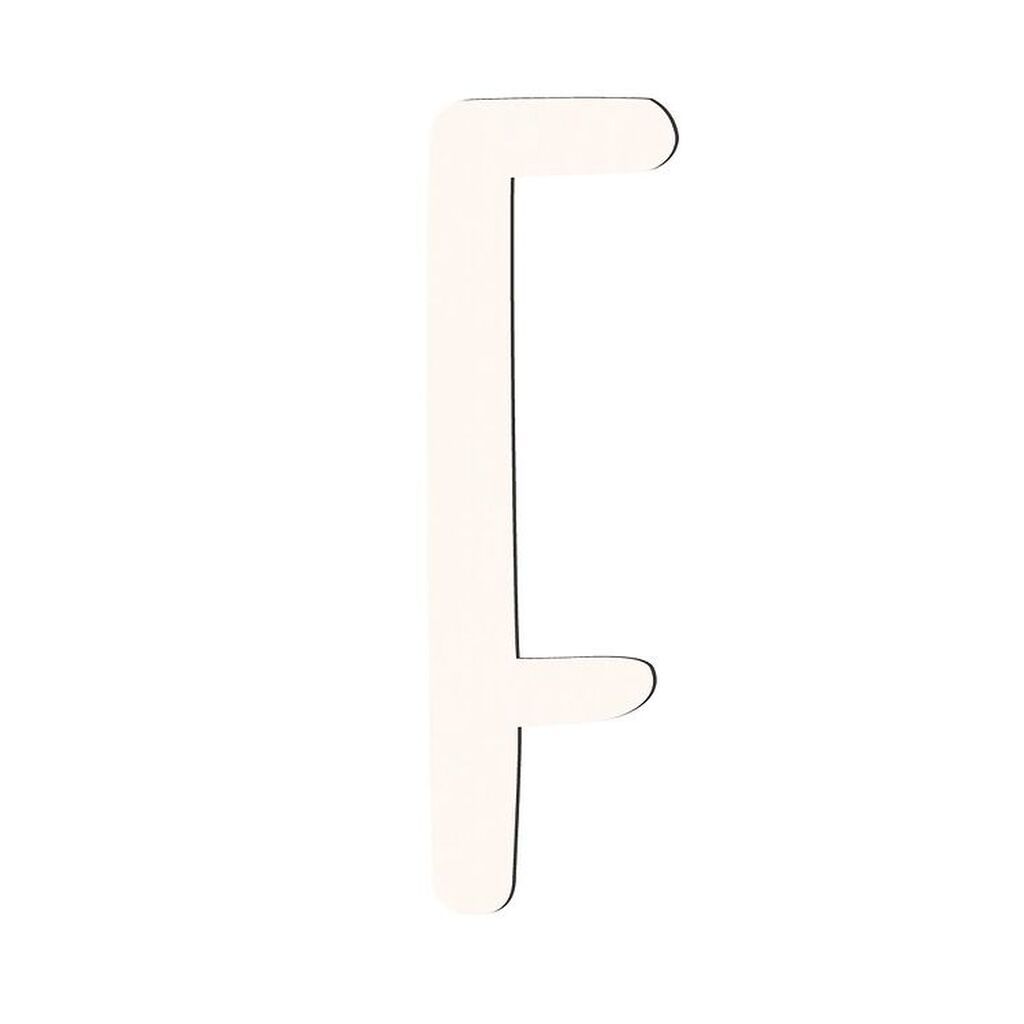 Sebra Træbogstaver - F - Birchbark Beige