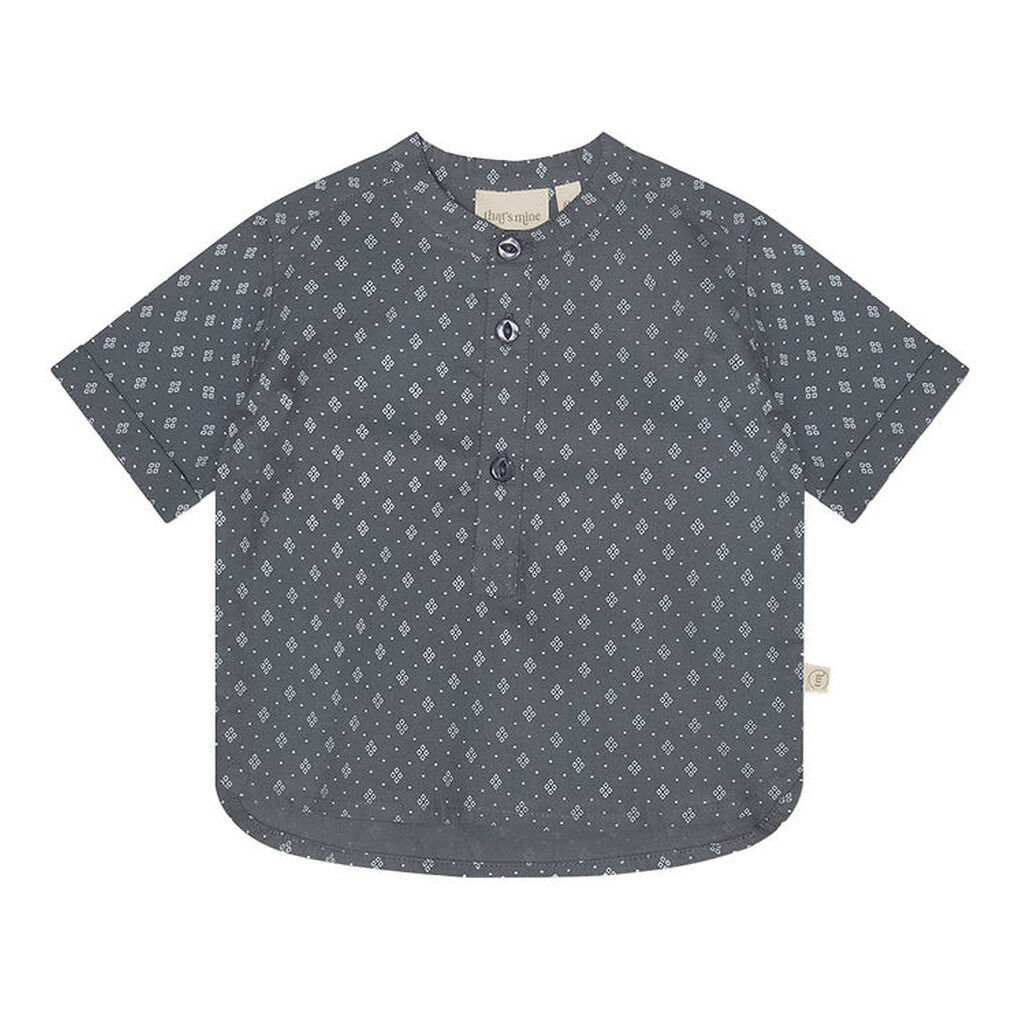 That's Mine Skjorte - Rune - Brilliant Blue m. Hulmønster