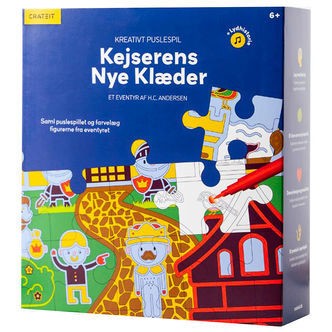 Crateit Puslespil - Træ - Kejserens Nye Klæder - 36 Brikker - Ly
