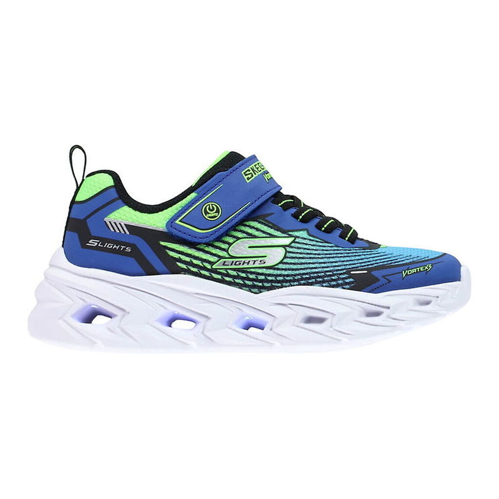 Skechers Sko m. Lys - Vortex 3.0 - Blue/ Lime