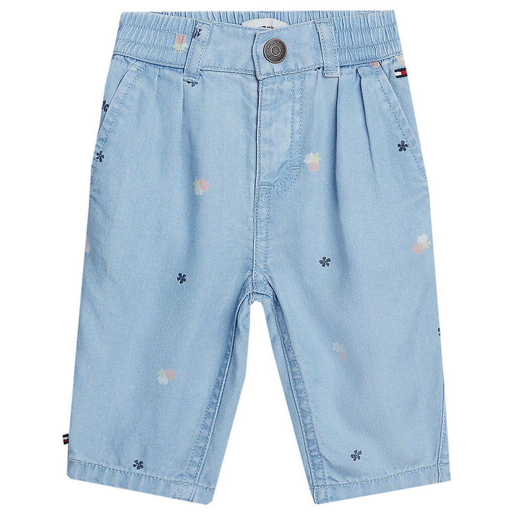 Tommy Hilfiger Jeans - Lyseblå m. Blomster