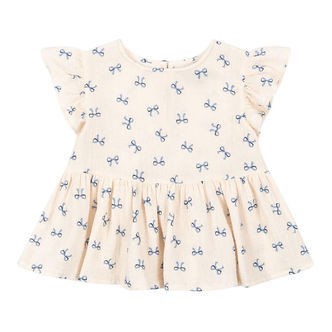 Konges Sløjd Top - Musselin - Coco - Bow Bleu