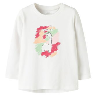 Name It Bluse - NmfVix - Bright White/Cool Dino