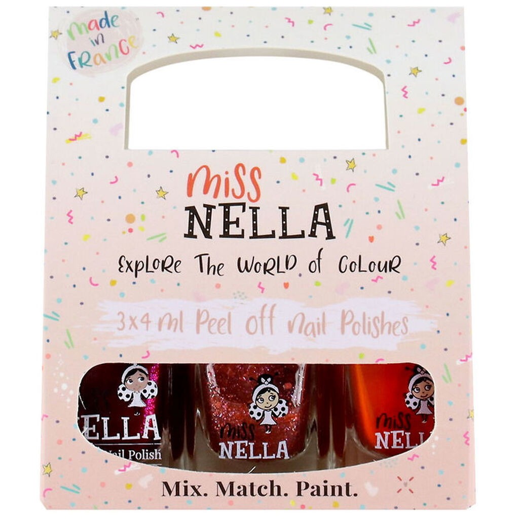 Miss Nella Neglelak - 3-pak - Røde Farver