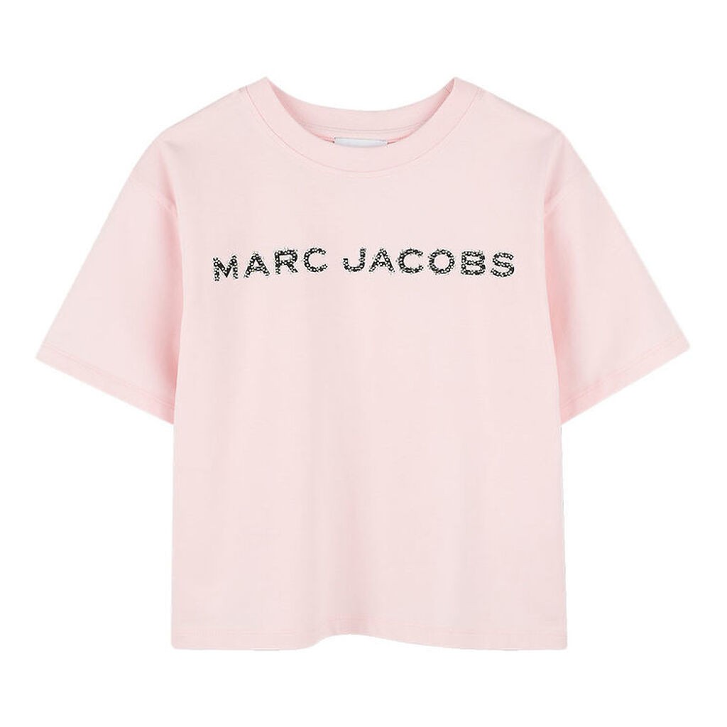 Little Marc Jacobs T-shirt - Rosa m. Sort/Similisten