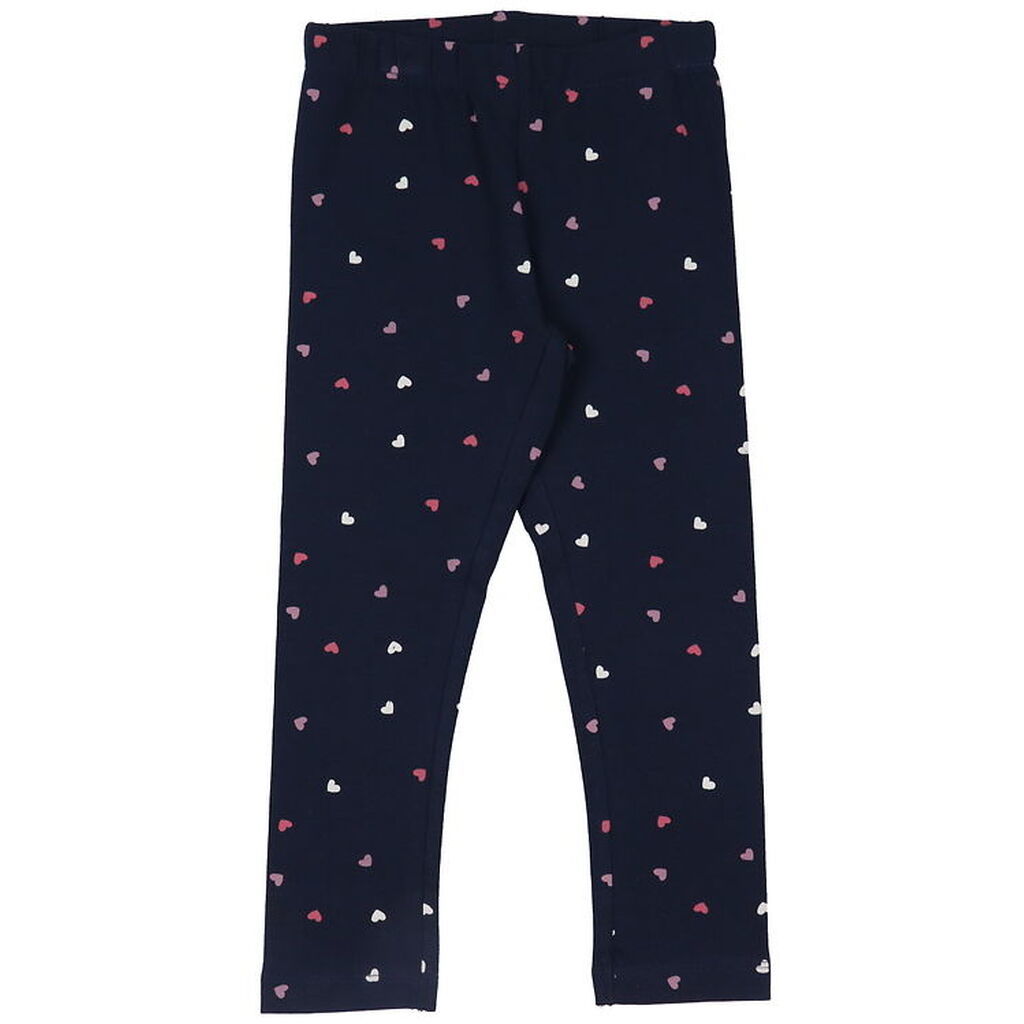 Name It Leggings - Noos - NkfVivian - Dark Sapphire m. Hjerter