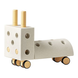 MODU Gåvogn - Tiny Ride - 10 Dele - 40x20x36 cm - Sand Grey/Hone