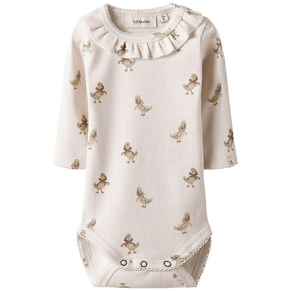 Lil' Atelier Body L/Æ - Rib - NbfLavo - Almost Mauve/Goose