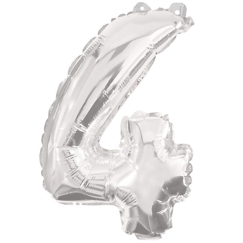 Decorata Party Foileballon - 95 cm - No 4 - Sølv