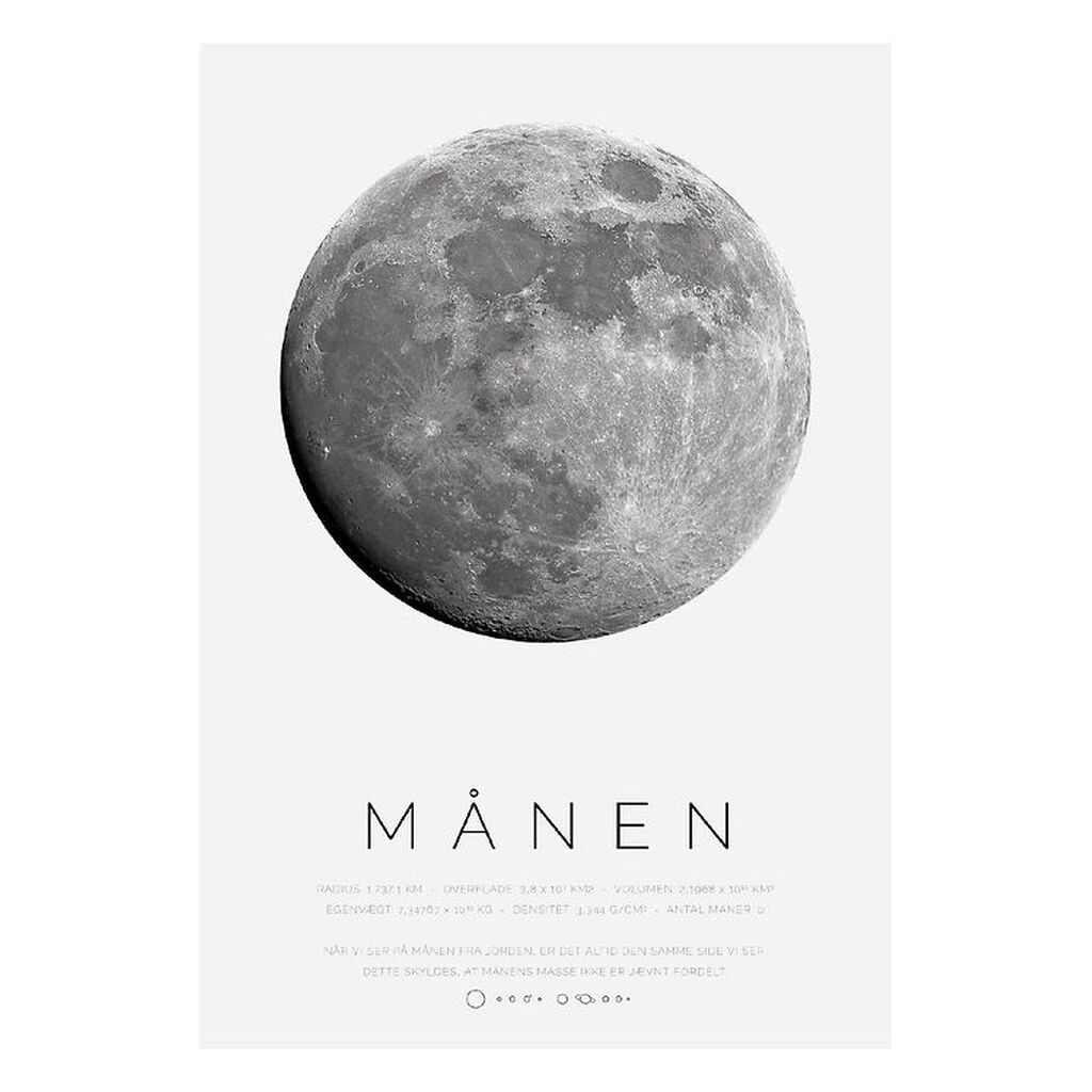Citatplakat Plakat - B2 - Månen
