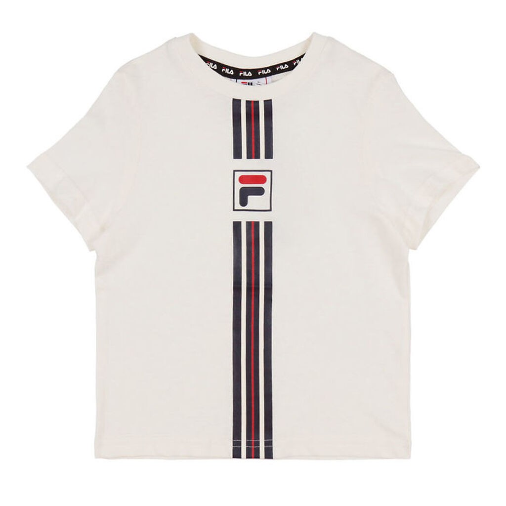 Fila T-shirt - Montereggi - Egret m. Stribe