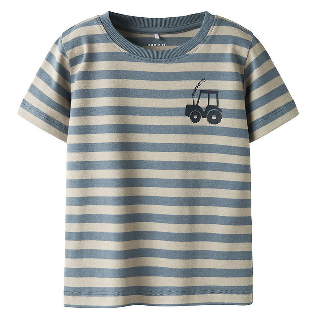 Name It T-shirt - NmmJamoe - Pure Cashmere/Blue Mirage