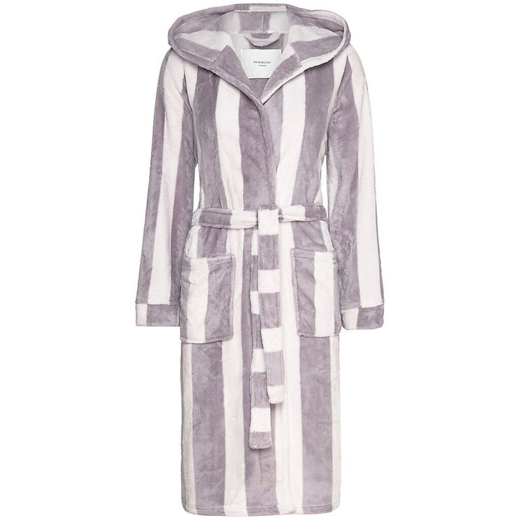 Rosemunde Badekåbe - Fleece - Lilac Stripe