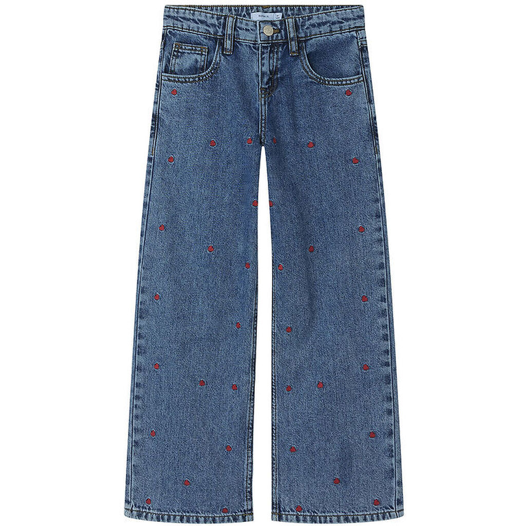 Name It Jeans - Wide - NkfBella - Medium Blue Denim/Heart