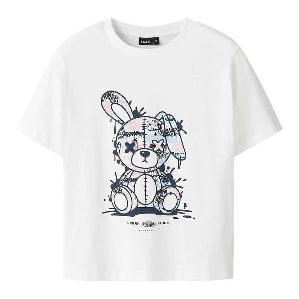 LMTD T-shirt - NlfTedi - Bright White m. Print