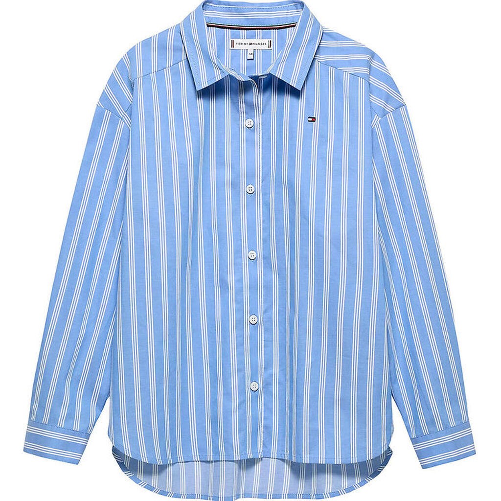Tommy Hilfiger Skjorte - Stripe - Light Powdery Blue Stripes