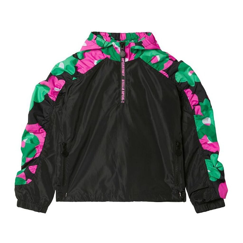Stella McCartney Kids Jakke - Sort m. Blomster