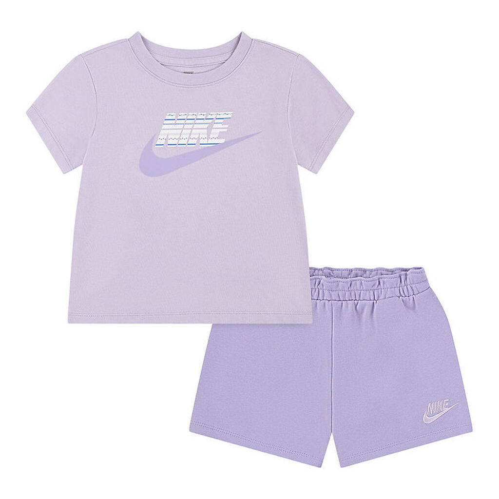 Nike Shortssæt - T-shirt/Shorts - Hydrangeas