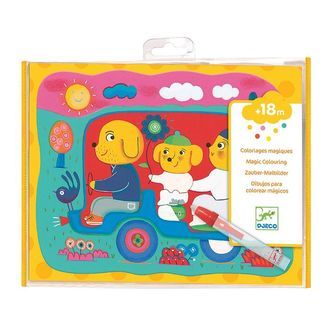 Djeco Malebog - Magic Coloring - Gul