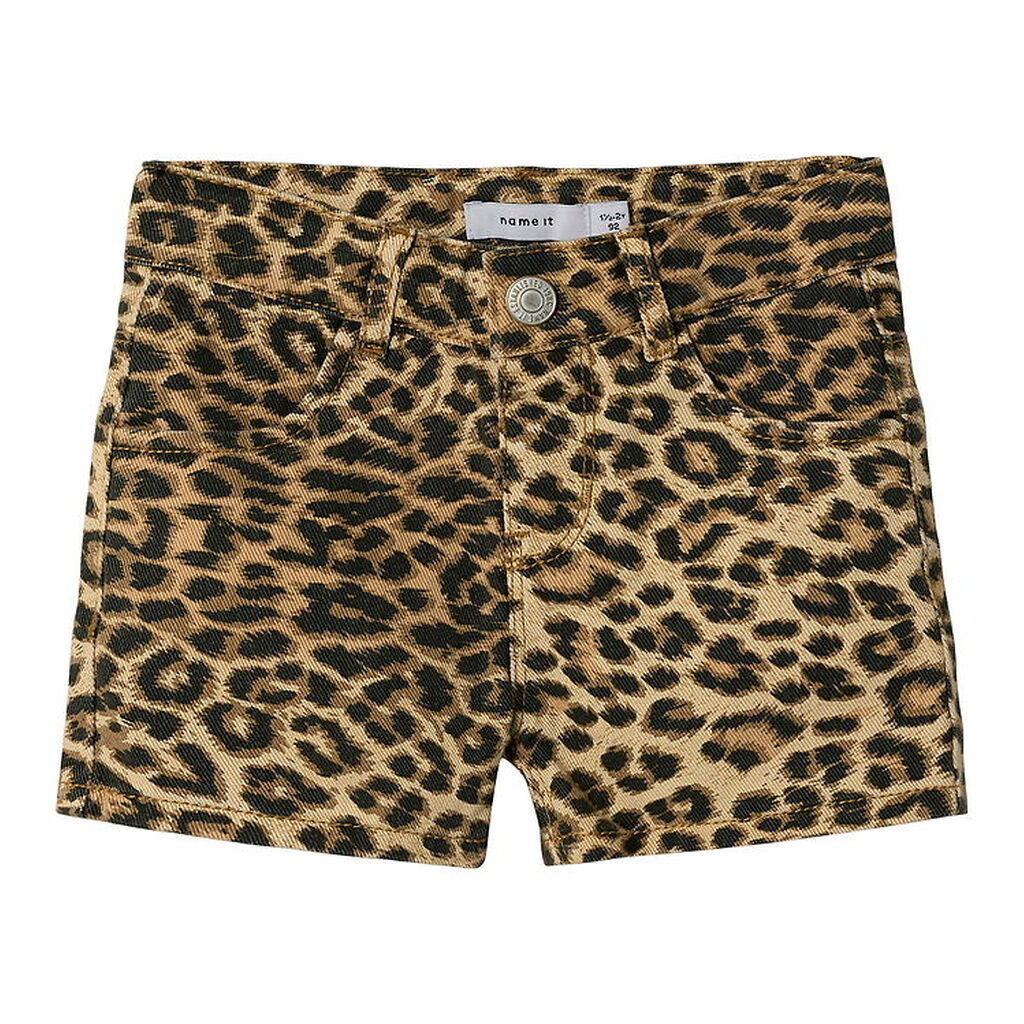 Name It Shorts - Denim - NmfRose - Silver Mink/Leopard