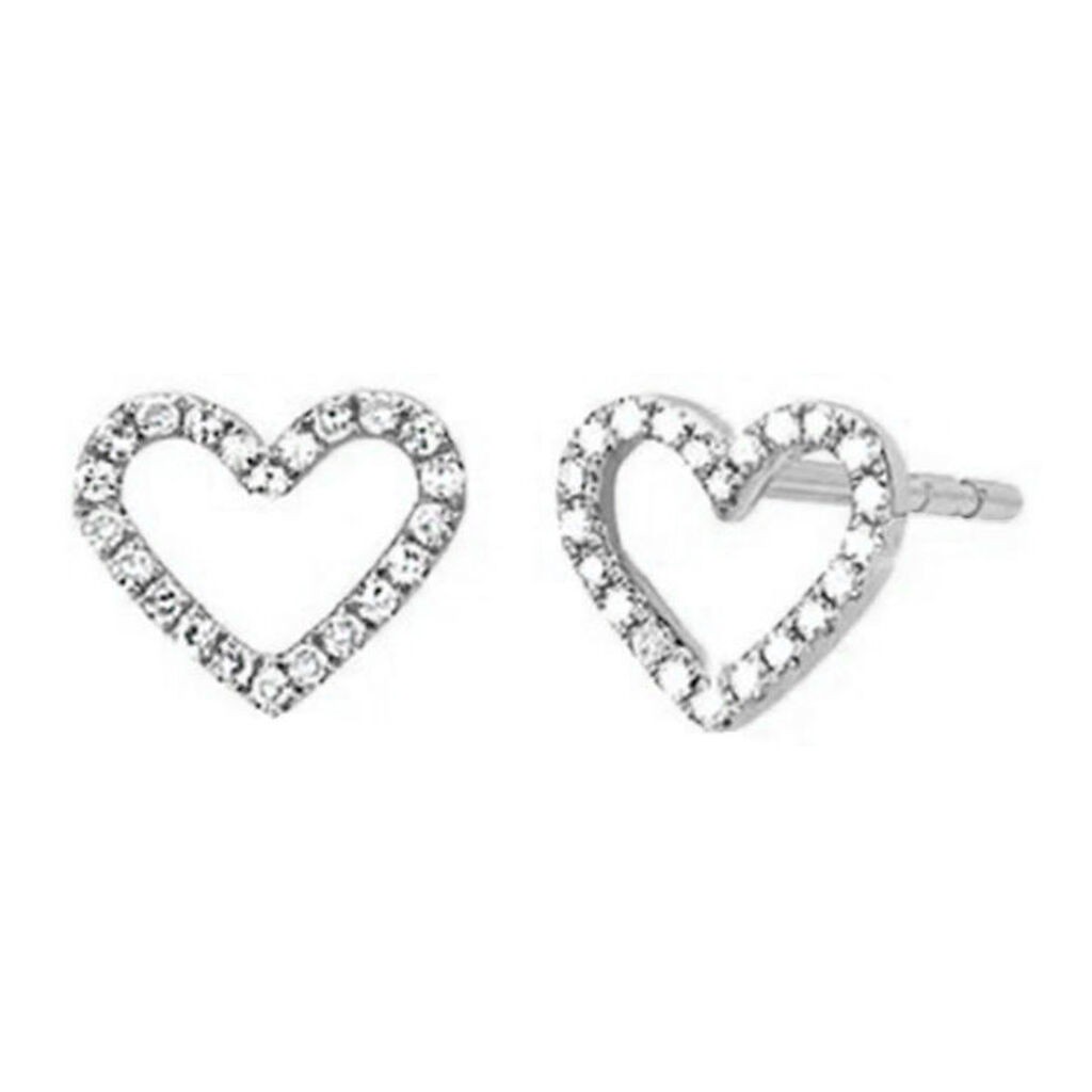 MillaVanilla Øreringe - Hjerte - Sølv